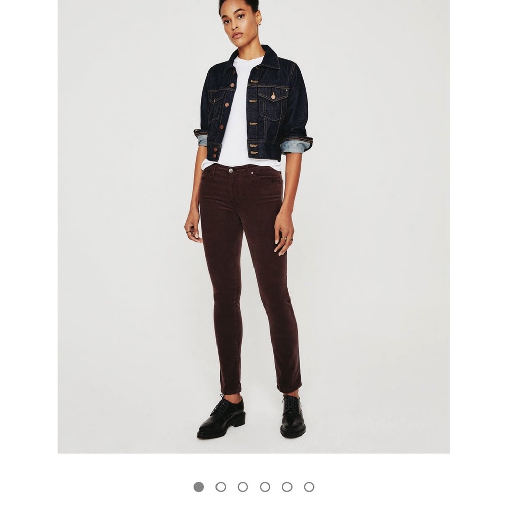 AG Adriano Goldschmied brown The Prima Crop Mid Rise Cigarette Crop Jeans 31 R